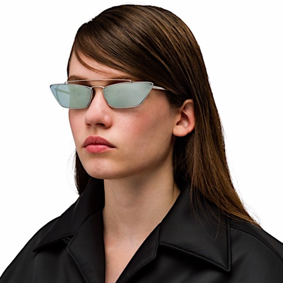Prada - Prada Ultravox - Silver Cat Eye Sunglasses mirror - Picture 1 of 8